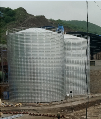 突泉粮食钢板仓的安装全过程不用热焊接